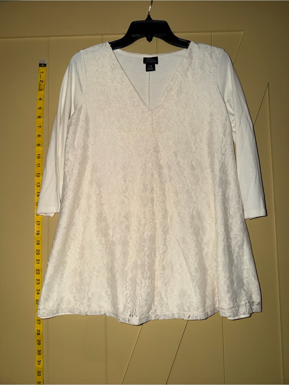 Motherhood Ivory Lace V-Neck Maternity Tunic